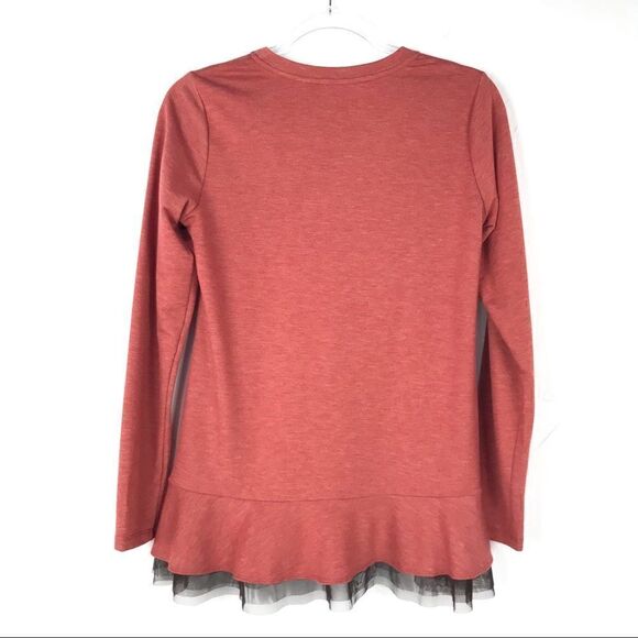 LOGO Lounge Lori Goldstein French Terry Mesh Top X-Small XS - Picture 4 of 5